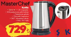 MASTERCHEF KETTLE ÇELİK SU ISITICI 1,8 L
